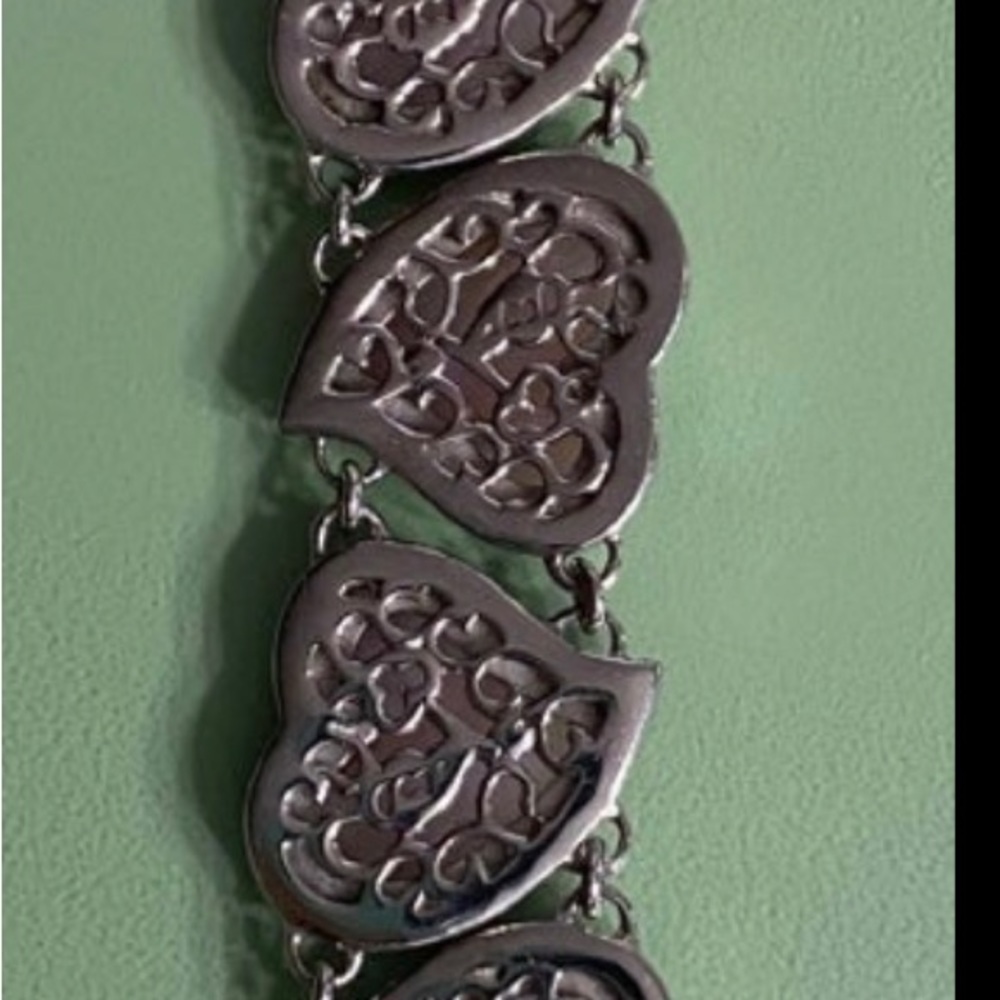 Sterling Rose Quartz Hearts Bracelet - Picture 4 of 9